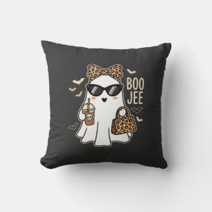 Boo Jee Söt Spöke Halloween Leopard Design_1 Kudde