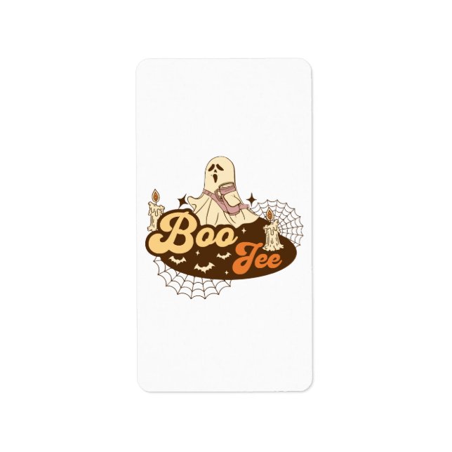 Boo-Jee spök Halloween rolig Adressetikett (Framsidan)
