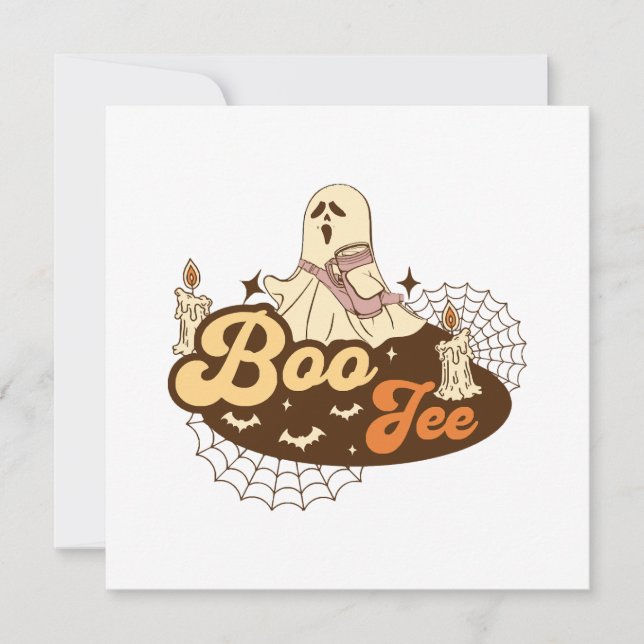 Boo-Jee spök Halloween rolig Inbjudningar (Framsida)