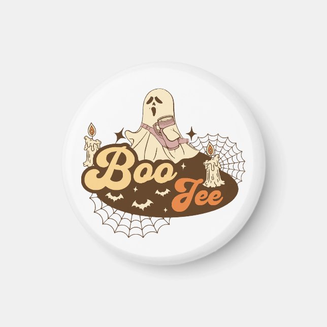 Boo-Jee spök Halloween rolig Magnet (Framsidan)