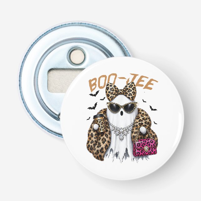 Boo-JEE Spök Leopard Coquette Halloween Flasköppnare (Framsidan)