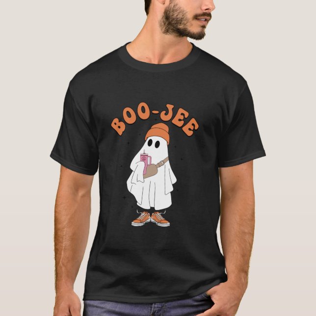 Boo Jee Spooky Season Cute Ghost Boujee Halloween T Shirt (Framsida)