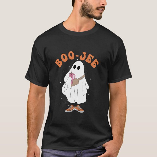 Boo Jee Spooky Season Cute Ghost Boujee Halloween T Shirt (Framsida)