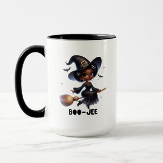 Boo-Jee Svart Häxa Halloween Mugg