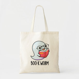 Boo-k Mask Funny Halloween Bookworm Ghost Pun Tygkasse