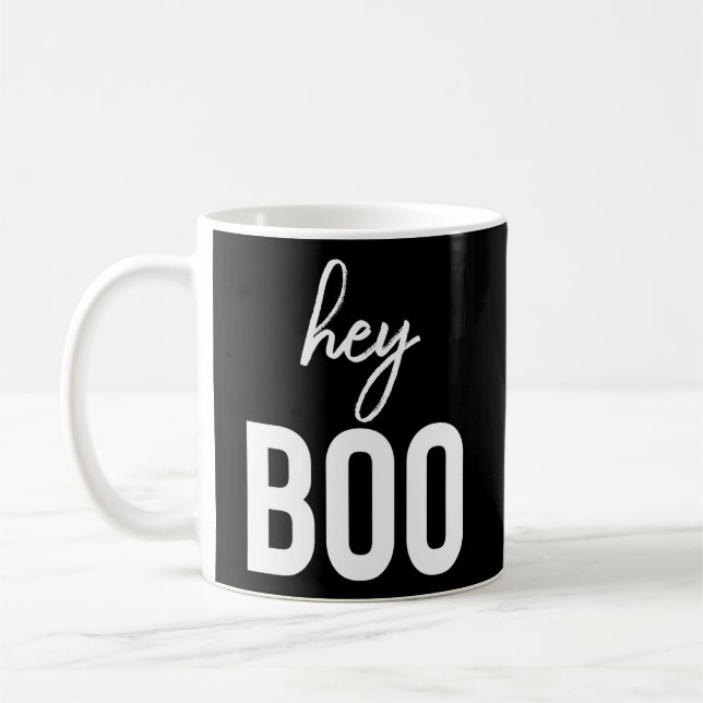 Boo Kärlek Ghost Pun Boo Halloween Kaffemugg (Vänster)