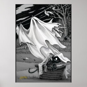 Boo Kattunge hjälper till med Tvätt Poster