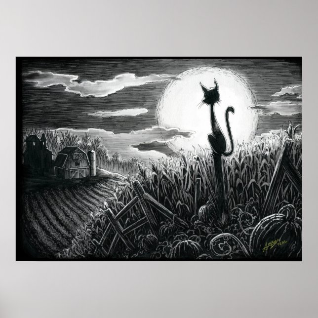 Boo Kattunge i Moonlight Poster (Framsidan)