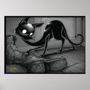 Boo Kattunge Poke a Boot Poster