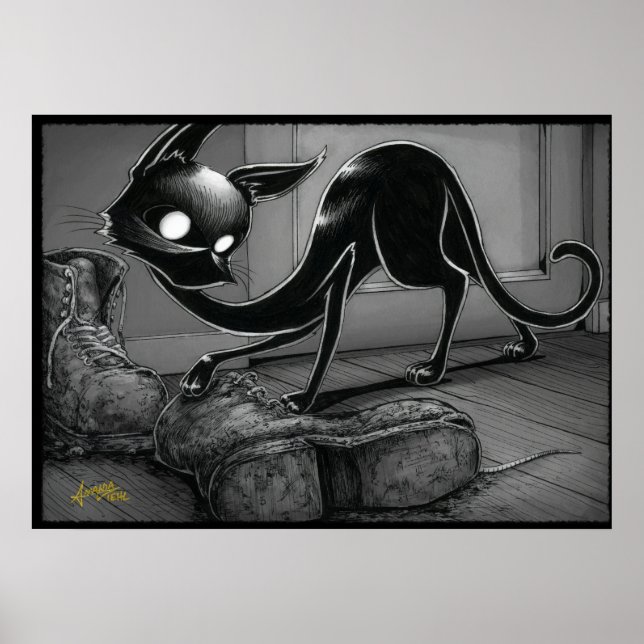 Boo Kattunge Poke a Boot Poster (Framsidan)