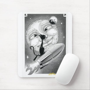 Boo Kattunge Rockets till Måne Mouse Pad Musmatta