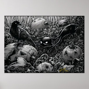 Boo Kattunge Stalks a Raven Poster