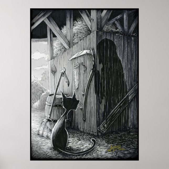 Boo Kattunge Stares vid Poster av skuggor (Framsidan)