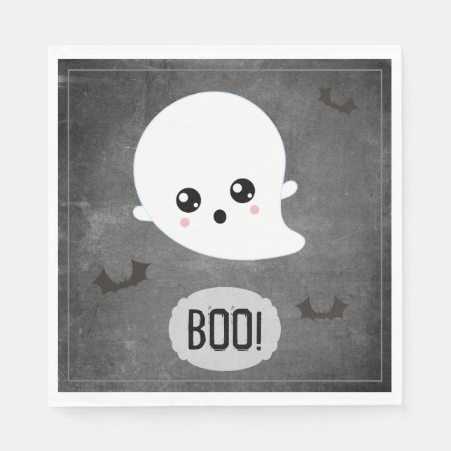 Boo Kawaii Ghost Pappersservett (Framsidan)