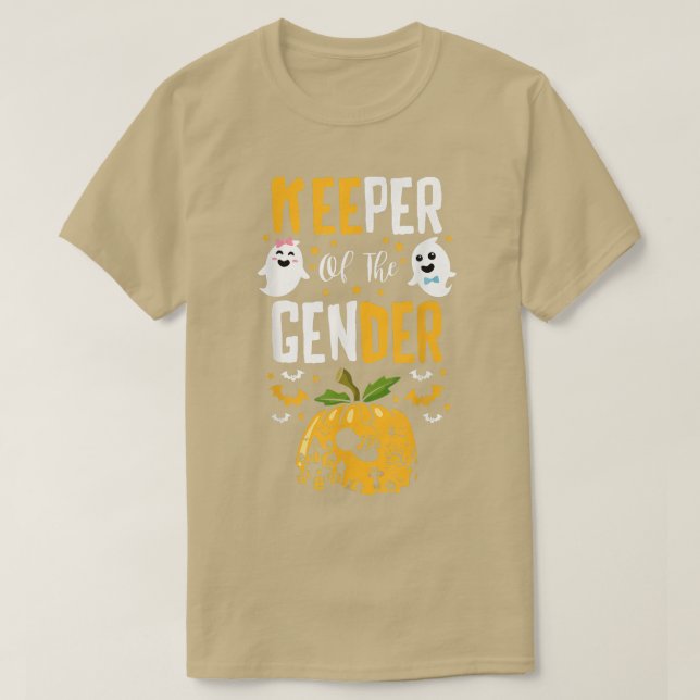 Boo Keeper of the Gender Reveal Baby Gravid Ann. T Shirt (Design framsida)