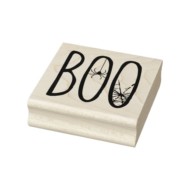Boo Kuslig Spindel & Spindelnät Halloween Stämpel (Stämpel)