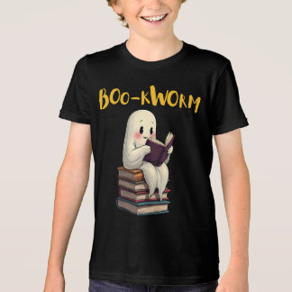 Boo-kworm läser mer Bokar Ghost läser Halloween T Shirt