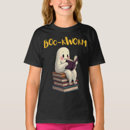 Boo-kworm läser mer Bokar Ghost läser Halloween T Shirt