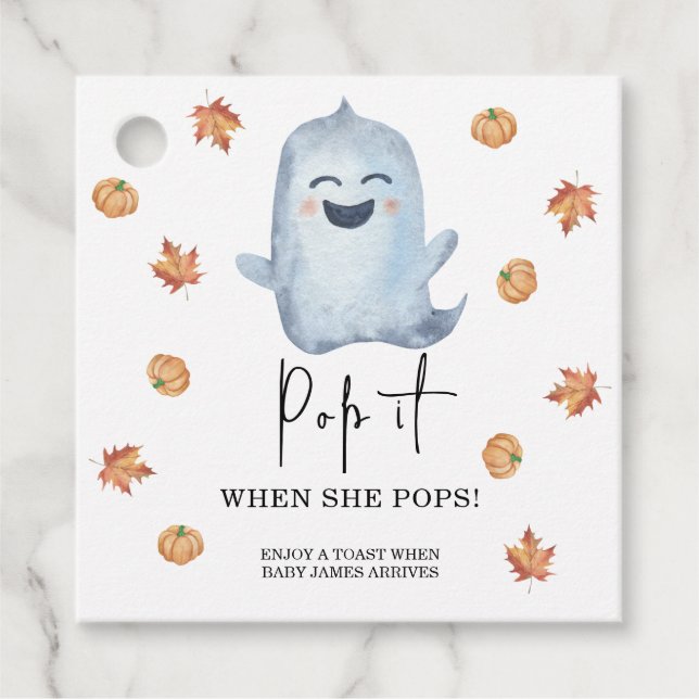 Boo - lägg på när hon poppar gåvor etiketter (Framsida)