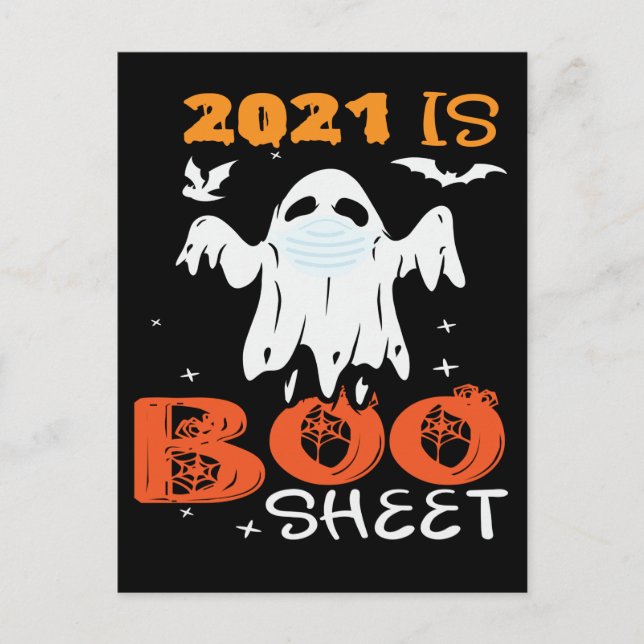 Boo Lakan Funny Ghost Halloween-vykort Vykort (Framsida)