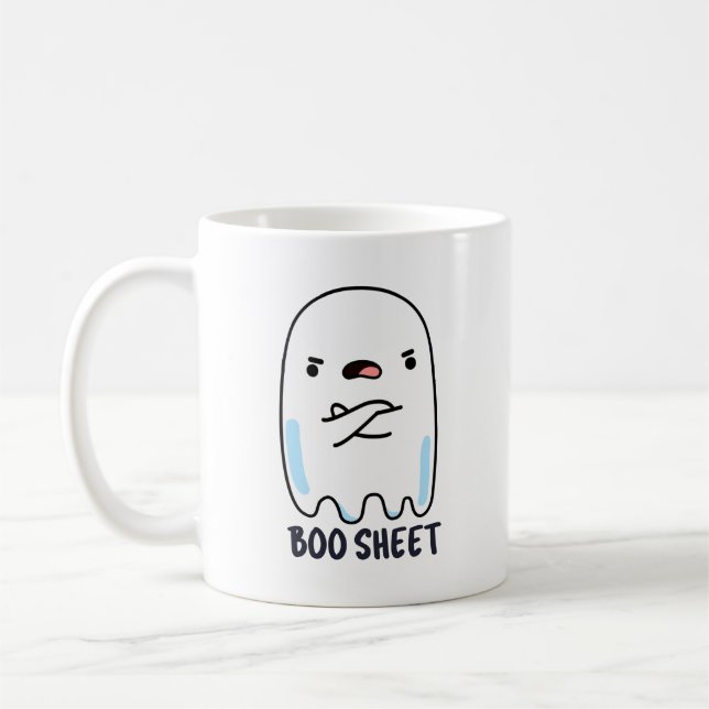 Boo Lakan Funny Halloween Ghost Pun Kaffemugg (Vänster)