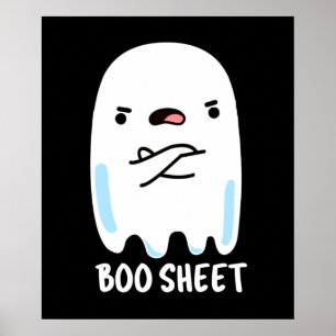 Boo Lakan Funny Halloween Ghost Pun Mörk BG Poster