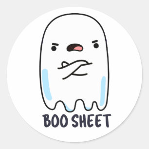 Boo Lakan Funny Halloween Ghost Pun Runt Klistermärke