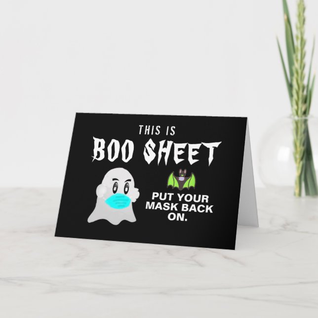 Boo Lakan Funny Halloween Quote 2021 Personlig Kort (Framsida)
