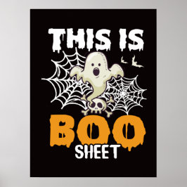Boo Lakan Halloween Decor Funny Ghost Poster