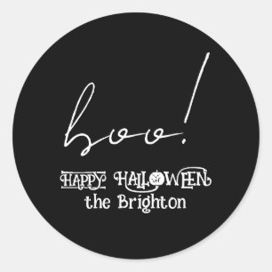 Boo läskig Halloween Runt Klistermärke