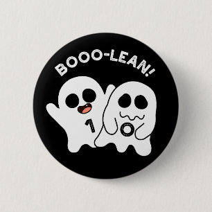 Boo-lean Funny Computer Ghost Boolean Pun Mörk BG Knapp