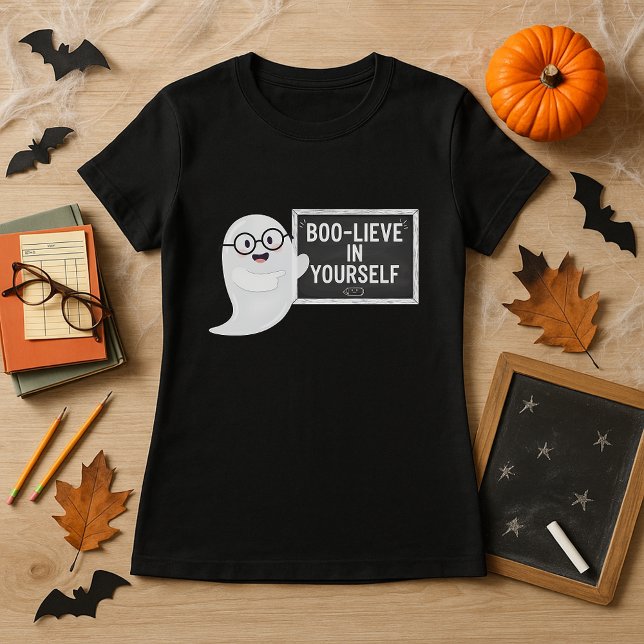 BOO-LIEVE i din egen lärare Halloween Ghost T Shirt (Skapare uppladdad)