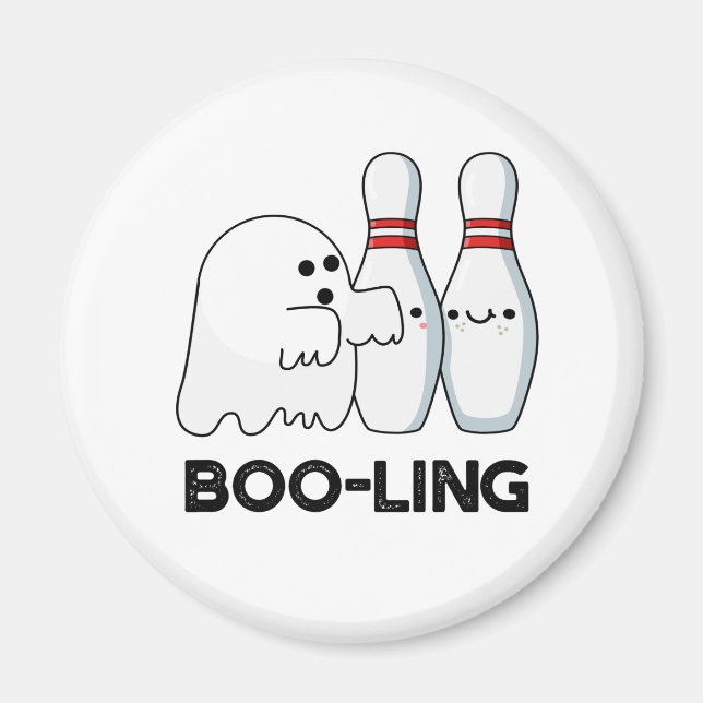 Boo ling Funny Halloween Bowling Ghost Pun Magnet (Framsidan)