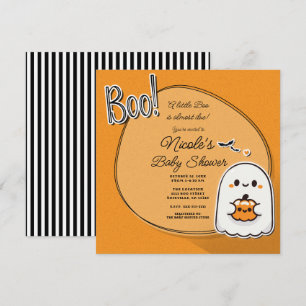BOO! Liten Spök Halloween Babykalas Inbjudningar