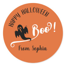 Boo Liten Spöke Glad Halloween Orange