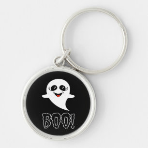 Boo! Little Halloween by Lucas Rund Silverfärgad Nyckelring