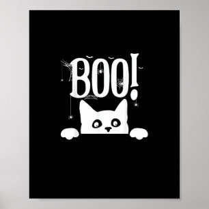 Boo! Lustigt Gömmande Peekabo Scary Halloween Poster
