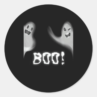 Boo! Lustigt Gömmande Peekaboo Scary Halloween Runt Klistermärke