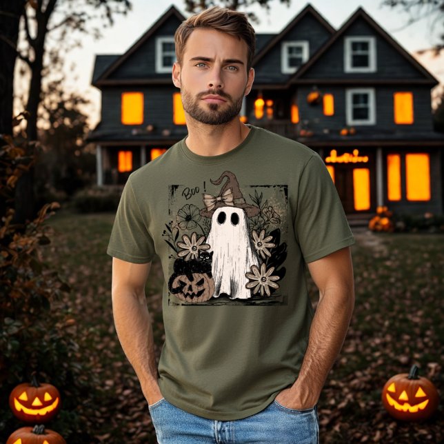 Boo Magic Vibes Boho Blommig Spöke T Shirt (Skapare uppladdad)