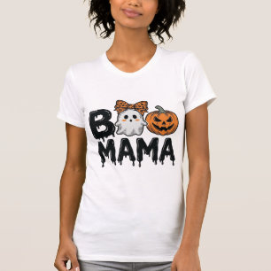 Boo Mama Halloween-spöke Pumpa Mamma T-Shirt Desig