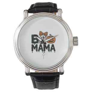 Boo Mama Halloween-spöke Pumpa Mamma T-Shirt Desig Armbandsur