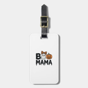 Boo Mama Halloween-spöke Pumpa Mamma T-shirt Desig Bagagebricka
