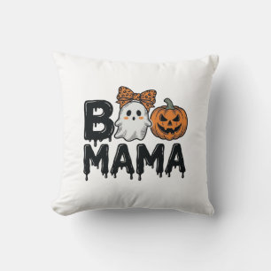 Boo Mama Halloween-spöke Pumpa Mamma T-Shirt Desig Kudde