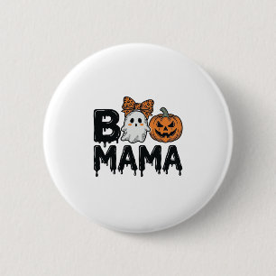 Boo Mama Halloween Spökpumpa Mamma T-Shirt Design_ Knapp