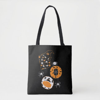 Boo Mask Spider Witch Pumpkin Mönster Tygkasse