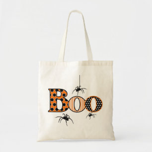 BOO med Spiders Halloween Tygkasse