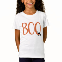 Boo med svart katt Halloween-design