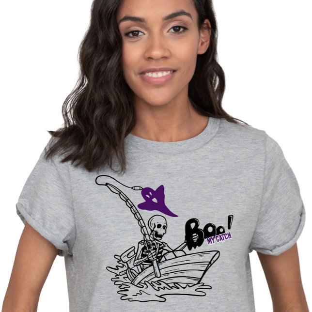 Boo min fångst Halloween-fiske, minimalistisk T Shirt (Skapare uppladdad)