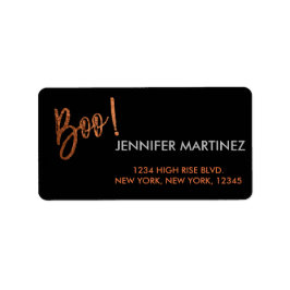 Boo! Modern Halloween-adressetikett Adressetikett