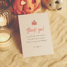 Boo Modern Halloween Girl Birthday Tack Kort
